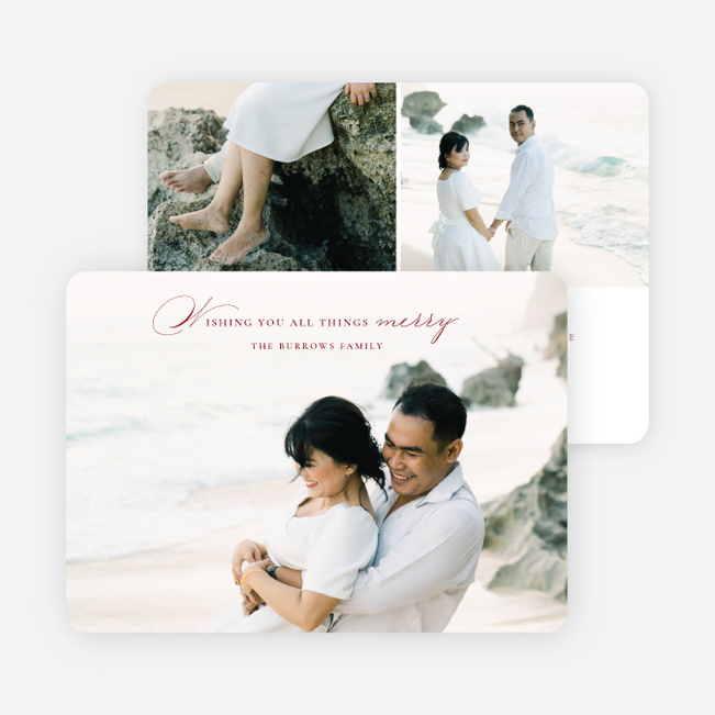 Twirling into the Season Holiday Cards and Invitations - Red