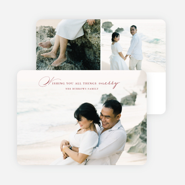 Twirling into the Season Holiday Cards and Invitations - Red