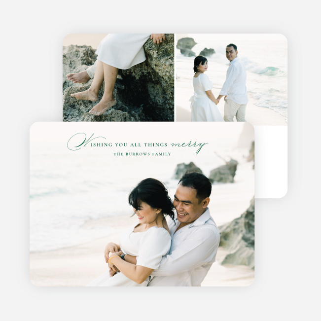 Twirling into the Season Holiday Cards and Invitations - Green