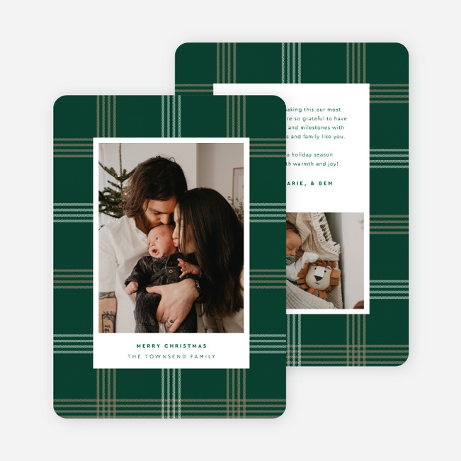 Feeling Plaid-tastic Christmas Cards - Green