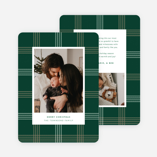 Feeling Plaid-tastic Christmas Cards - Green