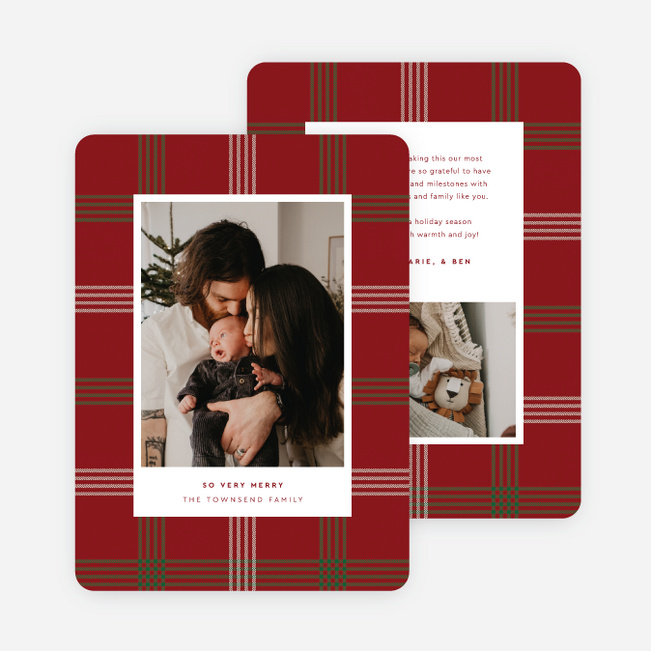 Feeling Plaid-tastic Holiday Cards and Invitations - Red