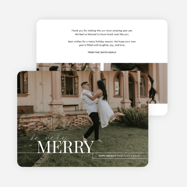 Oh So Very Merry Holiday Cards and Invitations - White