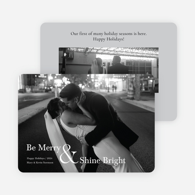 Sparkling Spirits Holiday Cards and Invitations - Gray