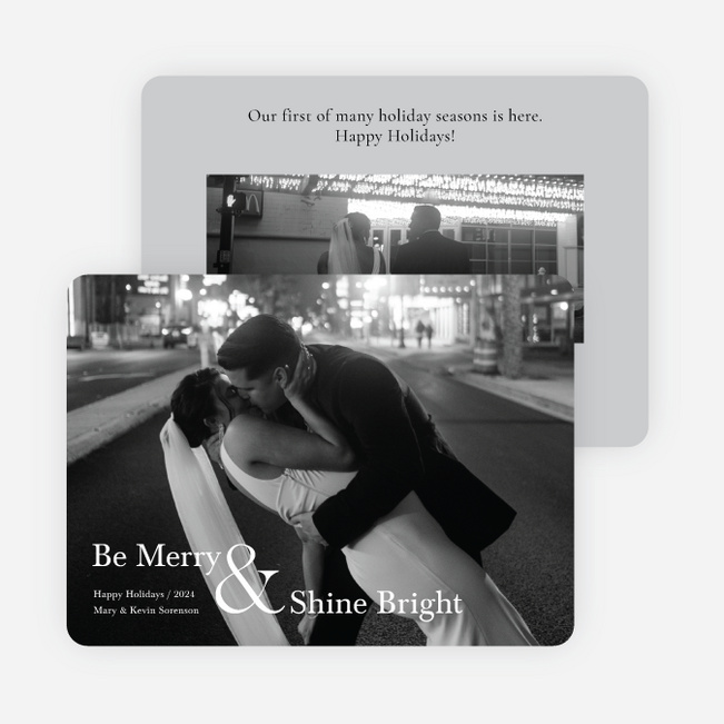 Sparkling Spirits Holiday Cards and Invitations - Gray