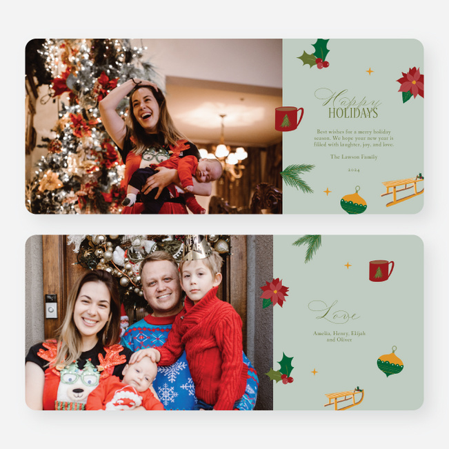 Traditional Celebrations Holiday Cards and Invitations - Green