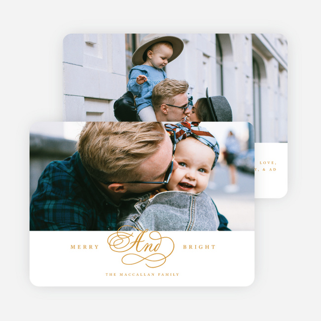 Brightly Flourished Holiday Cards and Invitations - Yellow