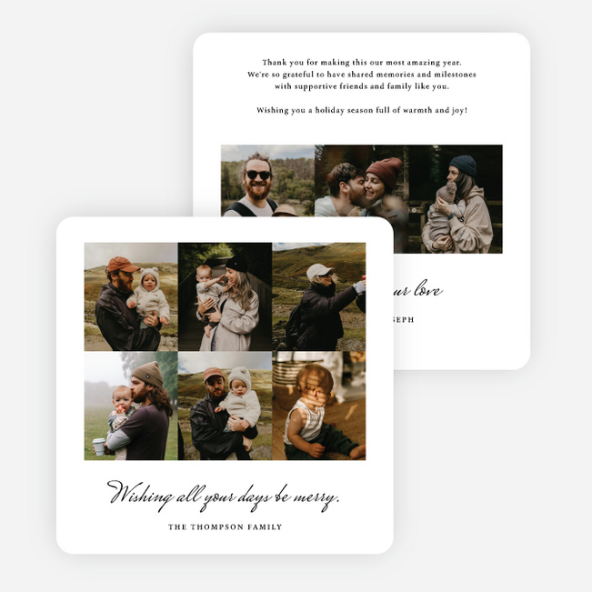 Faces We Love Holiday Cards and Invitations - White
