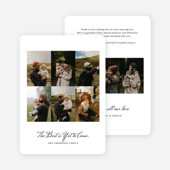 Faces We Love New Year Cards and Invitations - White