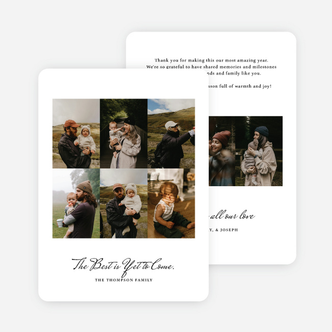 Faces We Love New Year Cards and Invitations - White