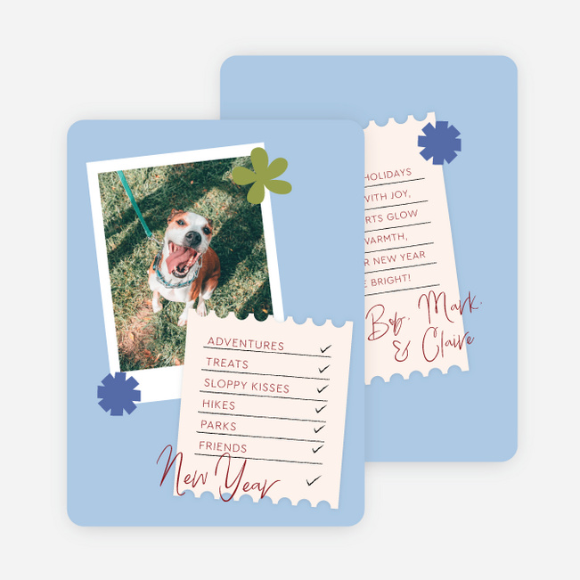 It’s All Pawsible Holiday Cards and Invitations - Blue