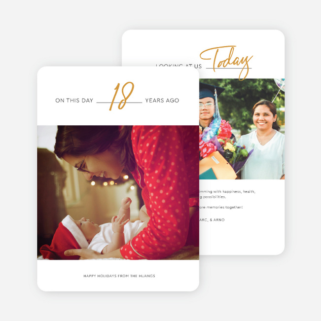 Holiday Rewind Holiday Cards and Invitations - White