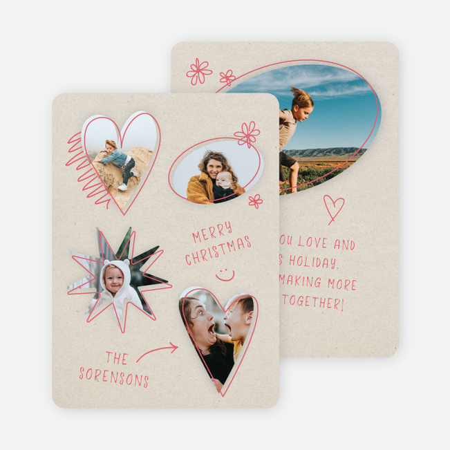 Seasonal Snapshots Christmas Cards - Beige