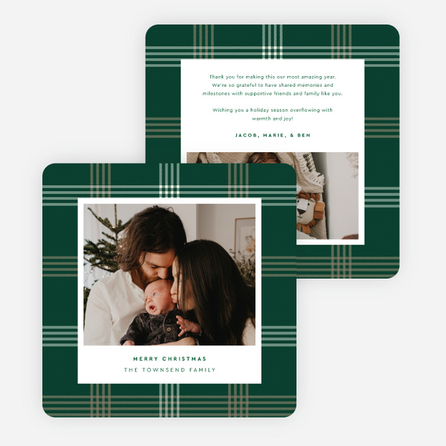 Feeling Plaid-tastic Christmas Cards - Green