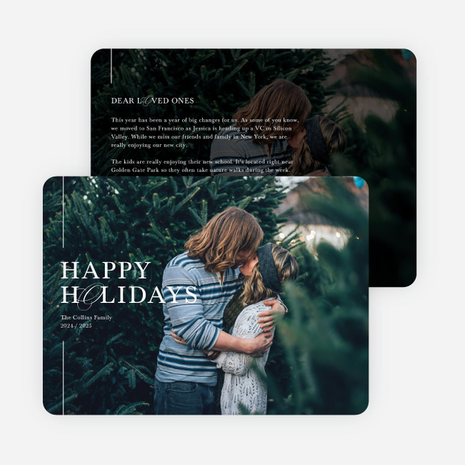 Low-Key Celebrations Holiday Cards and Invitations - White