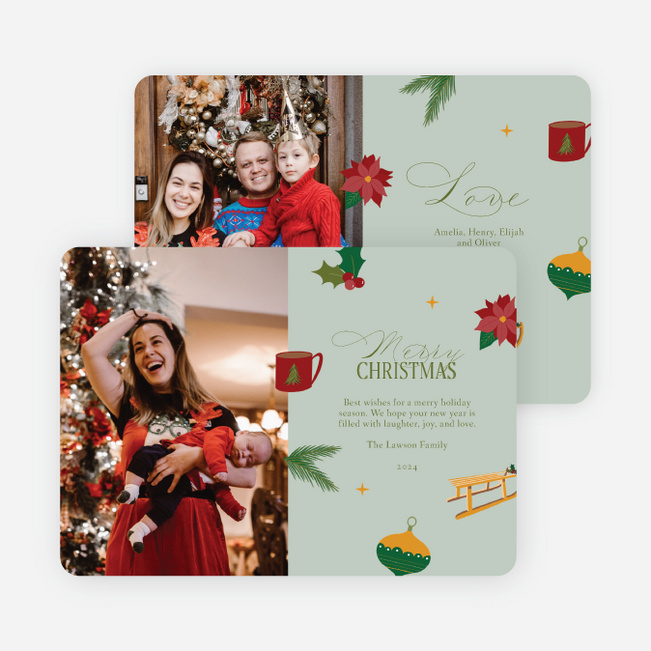 Traditional Celebrations Christmas Cards - Green