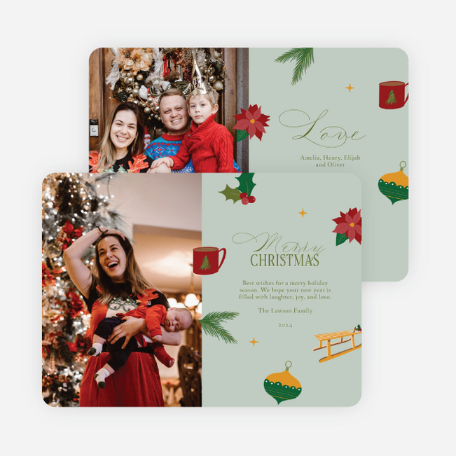 Traditional Celebrations Christmas Cards - Green