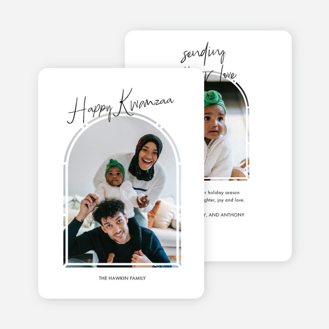 Wispy Notes of Love Kwanzaa Cards - White