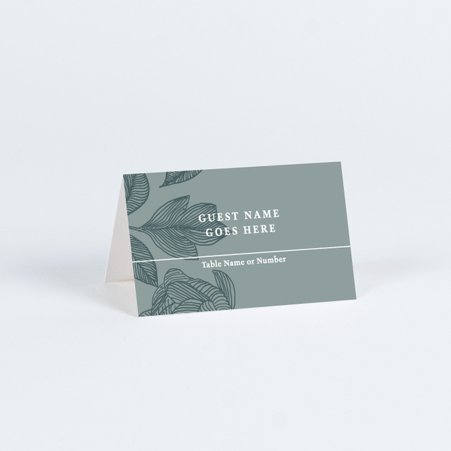 Cascading Florals Wedding Name Cards & Place Cards - Blue