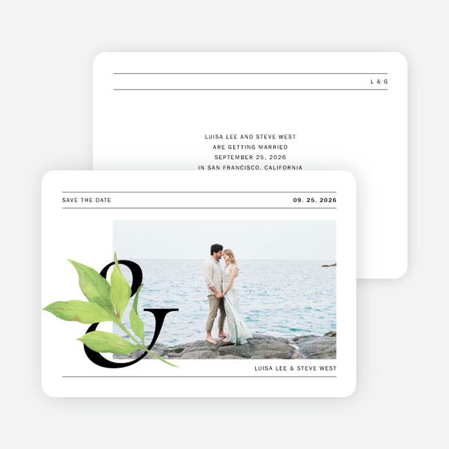 Minimalist Elegance Save the Date Cards - White