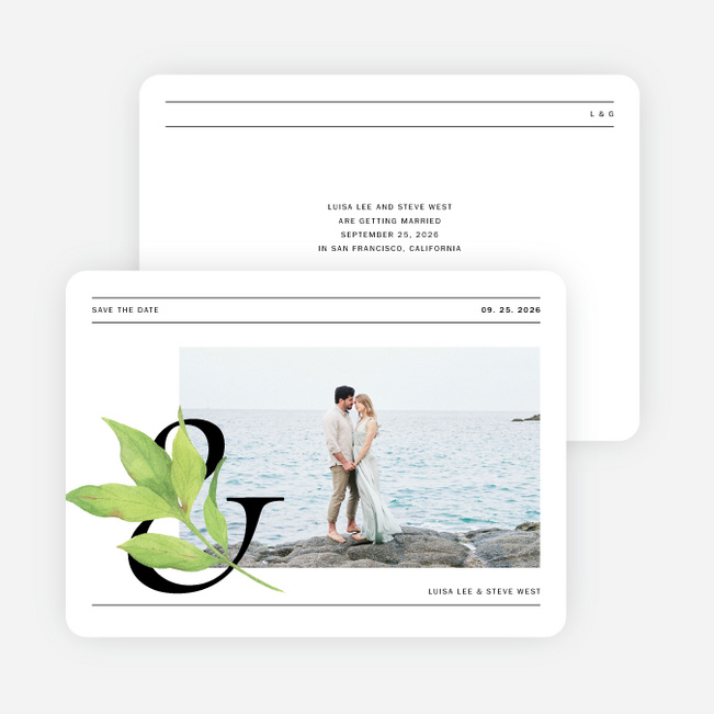 Minimalist Elegance Save the Date Cards - White