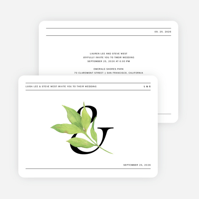 Minimalist Elegance Wedding Invitations - White