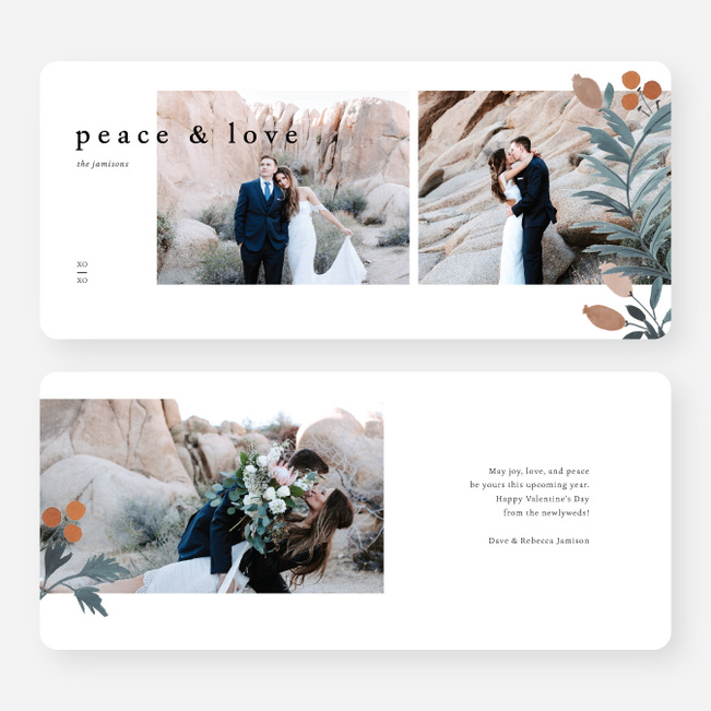 Blooming Love Valentine’s Day Cards - White