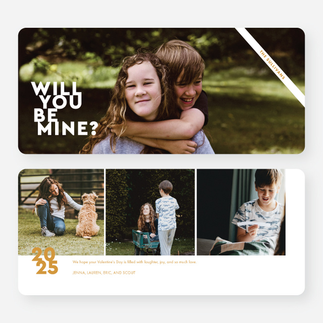 Happy Love Day Valentine’s Day Cards - Yellow