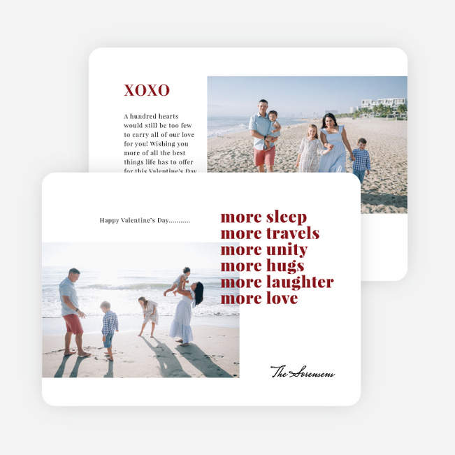 Loving Wishes Valentine’s Day Cards - Red