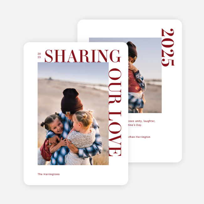 Simplistic Love Valentine’s Day Cards - Red