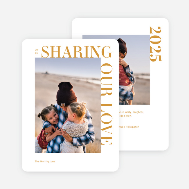 Simplistic Love Valentine’s Day Cards - Yellow