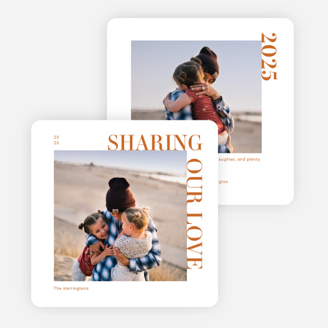 Simplistic Love Valentine’s Day Cards - Orange