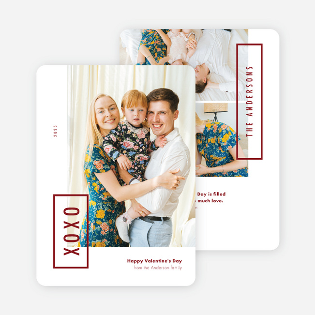 XoXo Stamp Valentine’s Day Cards - Red