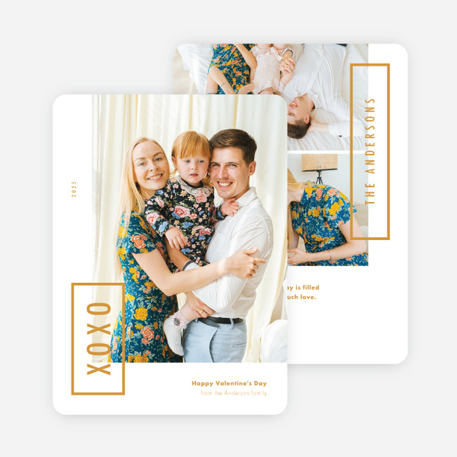 XoXo Stamp Valentine’s Day Cards - Yellow