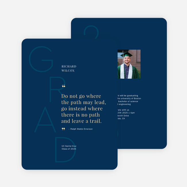 Big Deal Graduation Announcements & Graduation Invitations - Blue