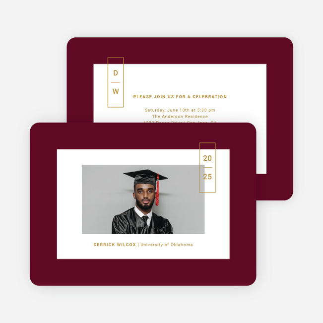 Center of Attention Graduation Announcements & Graduation Invitations - Red