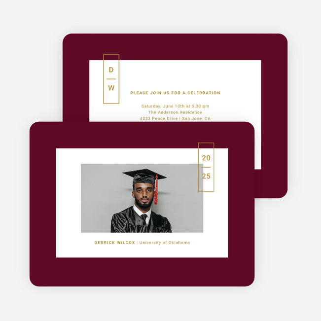 Center of Attention Graduation Announcements & Graduation Invitations - Red