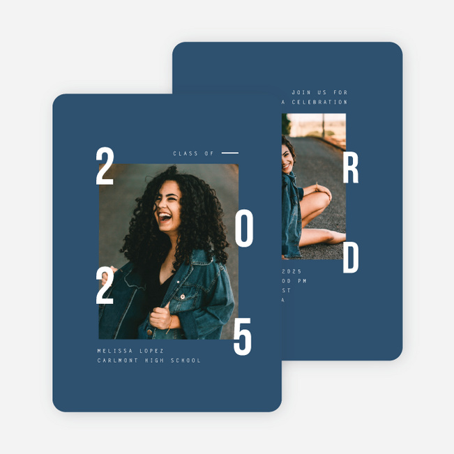 For the Future Graduation Announcements & Graduation Invitations - Blue