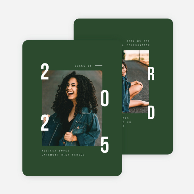 For the Future Graduation Announcements & Graduation Invitations - Green