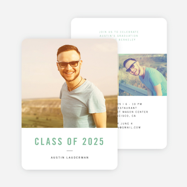 Simple and Classic Graduation Cards - Green