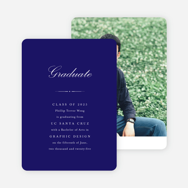 Highest Honor Graduation Announcements & Graduation Invitations - Blue