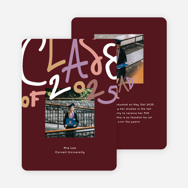 Bold And Proud Graduation Announcements & Graduation Invitations - Red