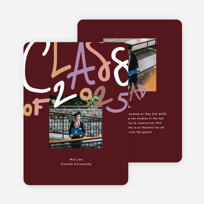 Bold And Proud Graduation Announcements & Graduation Invitations - Red