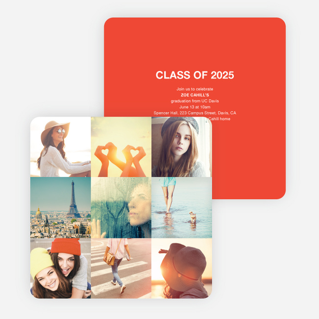 Cherish the Moments Graduation Announcements - Red