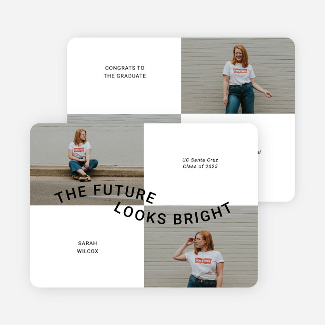 Future Flow Graduation Announcements & Graduation Invitations - White