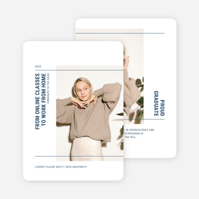 High Achievement Graduation Announcements & Graduation Invitations - Blue