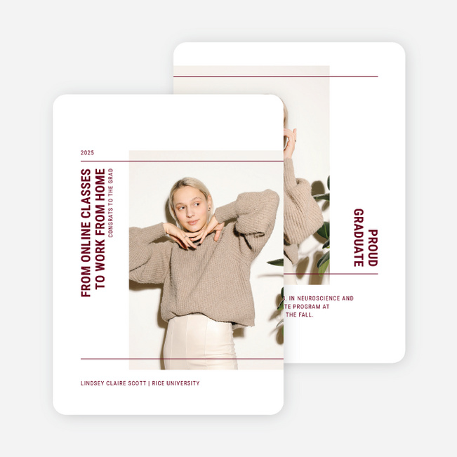 High Achievement Graduation Announcements & Graduation Invitations - Red