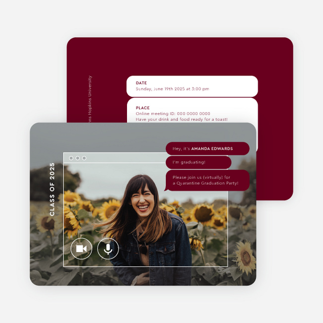Instant Message Graduation Announcements & Graduation Invitations - Red