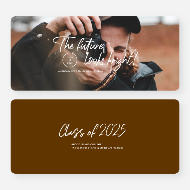 Minimally Scripted Graduation Announcements & Graduation Invitations - Yellow