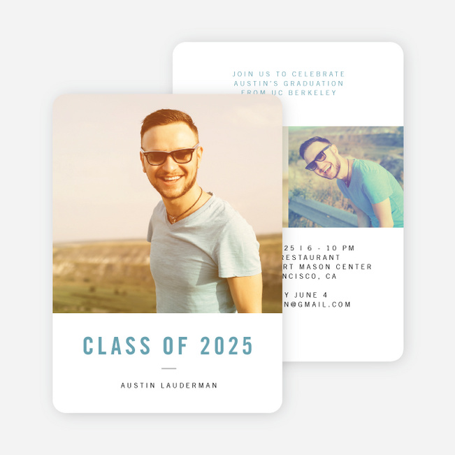 Simple and Classic Graduation Cards - Blue